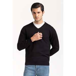 Pull à col en V pour homme, taille plus, style décontracté, manches régulières, AMN-SWT-WS24-002 - Product Image 3