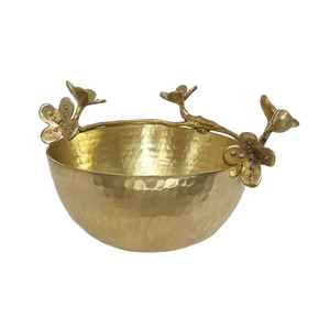 Cuenco de latón hecho a mano con superficie pulida brillante Cuencos para servir Pieza de diseño de India Empaquetado en cartón - Product Image 2