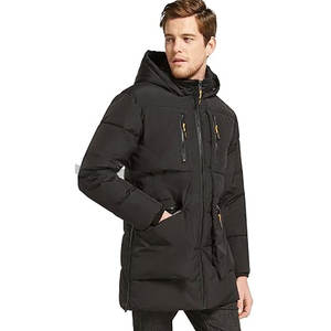 Chaqueta de plumón gruesa para hombre, chaqueta acolchada de invierno con capucha y 6 bolsillos para calidez y comodidad, clima frío al aire libre - Product Image 1