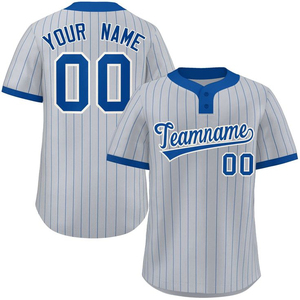 Chemises de sport à manches courtes boutonnées à motif de rayures respirantes personnalisées OEM Maillot de baseball et de softball pour hommes Logo personnalisé - Product Image 4