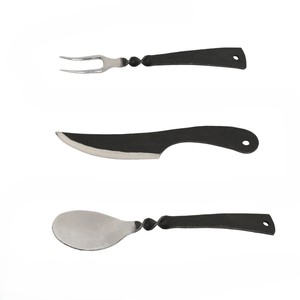 Ensemble de couverts à poignée noire médiévale en métal Offre Spéciale fait à la main à prix abordable d'Inde - Product Image 3