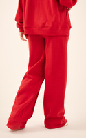 Conjunto de chándal con capucha y detalle de costura para mujer de 2 piezas rojas con logotipo personalizado éxito de ventas conjunto de chándal y chándal de dos piezas para mujer de cuerpo entero
