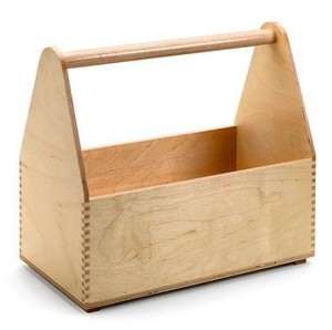 Porte-ustensiles en bois d'acacia à compartiments multiples Caddy de rangement pour couverts Porte-vaisselle pour décoration de cuisine Organisation - Product Image 5