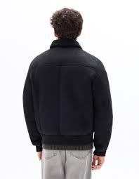 แจ็คเก็ตผู้ชายวินเทจฤดูใบไม้ร่วงและฤดูหนาวสีทึบกันลมผ้าวูลซับในการเดินทางพร้อมปกหน้าโลโก้กระเป๋าใหญ่ - Product Image 4