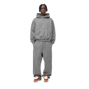 Chándal de hombre de algodón 100%, conjunto de Jogger transpirable de dos piezas, chándal lavado en la calle con ajuste cómodo - Product Image 1