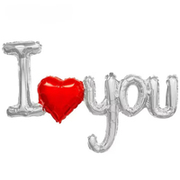 Ballon en feuille de mylar avec inscription « Je t'aime » pour la Saint-Valentin, décoration de fête, bricolage, rouge, or rose