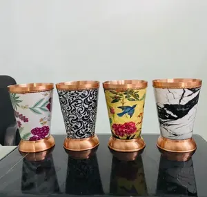 Vaso de Cobre 100% Puro Hecho a Mano, Ecológico, Ayurvédico, Saludable para Beber, para Oficina, Hogar, Gimnasio, Bar, Resort, Directo de la India - Product Image 1
