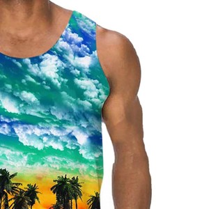 Impresión digital Hombres Sublimación Tank mejor diseño Venta caliente tendencia superior tasa barata transpirable Sublimación Tank Top con las mejores cosas - Product Image 5