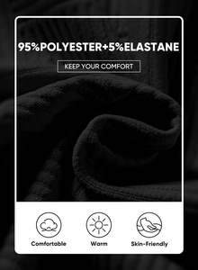 Vêtements décontractés chauds d'hiver pour hommes Ensembles de vêtements d'extérieur 2 pièces Vêtements de détente tricotés respirants comprenant des pulls et des pantalons à motif solide - Product Image 4