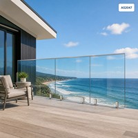 Balustrade en verre sans cadre, acier inoxydable 306, norme australienne, clôture de balcon et de piscine