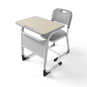 Escritorio Escolar Moderno ARSU con Silla Negra y Tablero de Madera Blanca, Estructura de Plástico Resistente, Garantía de 2 Años para Uso en el Aula - Product Image 1