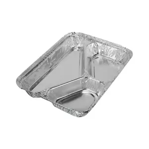 Harga grosir wadah makanan penjualan laris 214*160mm baki aluminium Foil sekali pakai