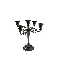 Candélabre classique en métal finition antique pour bougies utilisées dans un décor de table de fête ou un décor élégant - Product Image 6