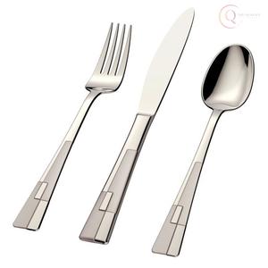 Ensemble de couverts en acier inoxydable écologiques de qualité supérieure pour la cuisine, la salle à manger et les fêtes |   Couverts durables au design moderne - Product Image 1