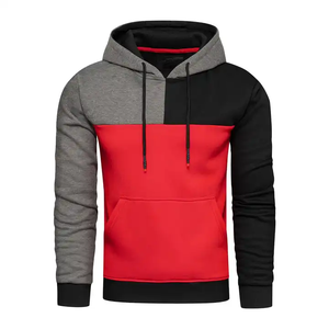 Oversized Men's Solid Color Knit Cotton <b>Hoodie</b> with Long Sleeves Wholesale Washed Sportswear Track Suits Style - Product Image 4