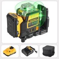 DeW360 2025 °   Niveau laser vert rotatif 3D à 12 lignes, outil de marquage professionnel pour la construction en extérieur, batterie au lithium