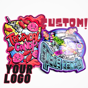 Bolsas de pie troqueladas personalizadas con impresión de dibujos animados Mylar Ziplock Suministro directo de fábrica para productos de embalaje e impresión - Product Image 3