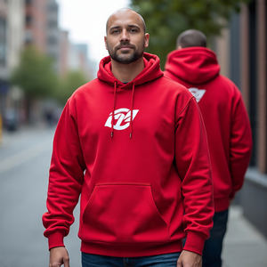 Nouveaux hommes grande taille sweat à capuche en molleton lourd/conception de poche de rue surdimensionnée-pull à capuche décontracté d'hiver - Product Image 5