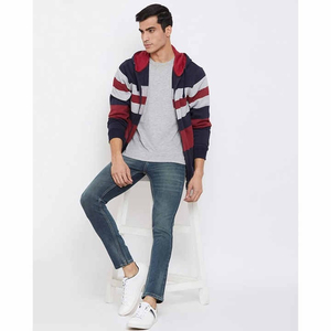 Winter Men's Zip-Up Hoodie Customizable Polyester/Cotton Blend <b>Fleece</b> Waterproof Pakistan Made OEM Service Streetwear - Product Image 6