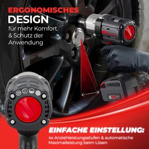 Clé à chocs sans fil 20V W7172 3/4 po, couple de 1500 Ft-lb, avec anneau de friction et retenue traversante, outil électrique type pistolet (outil nu) - Product Image 6