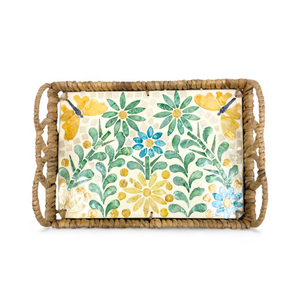 Plateau en nacre naturelle en gros avec bord en jacinthe d'eau pour la décoration de table à la maison, service de nourriture en provenance du Vietnam - Product Image 3