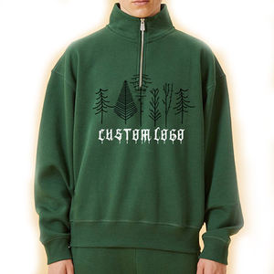 2024, venta al por mayor, sudaderas con media cremallera, ropa de calle personalizada, sudaderas estampadas, sudaderas transpirables con cremallera hechas en Pakistán - Product Image 5
