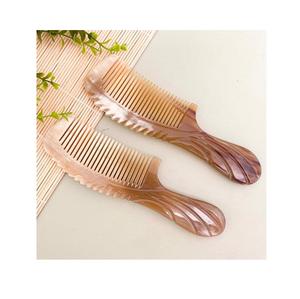 Peigne en corne fabriqué avec soin, outil de toilettage écologique fait à la main, finition polie, coiffage lisse pour cheveux et barbe naturels - Product Image 3