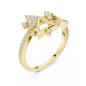 Anillo de Compromiso de Oro Amarillo de 14K con Diamante Cultivado en Laboratorio de 0.25 Quilates, Corte Redondo, para Mujer |   Diamante de Cultivo Nuevo de Lujo con Certificación IGI - Product Image 5