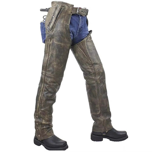 <b>Men's</b> Waterproof Windproof <b>Leather</b> <b>Chaps</b> with Comfortable Long Wear Soft Material Casual Style All Seasons Use - Product Image 6