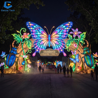 Solution clé en main de lanternes de festival pour jardin botanique, forêt enchantée, sentier d'exposition de lanternes végétales pour attraction nocturne