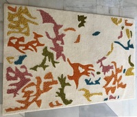 Tapis indien personnalisé de style moderne et luxueux, à motifs abstraits, en laine tuftée à la main, antidérapant, épais, élégant et raffiné pour les intérieurs, fait main