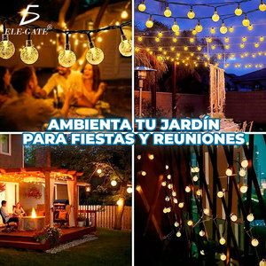 20 LED RGB Solar <b>Garden</b> Lights Durable Glass Body Outdoor <b>String</b> Lamps - Product Image 4