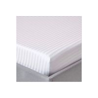 Parure de lit de luxe en coton satiné blanc - 4 pièces (drap-housse, couvre-lit, housse de couette, couettes) pour hôtel/petit-déjeuner, emballée dans un sac