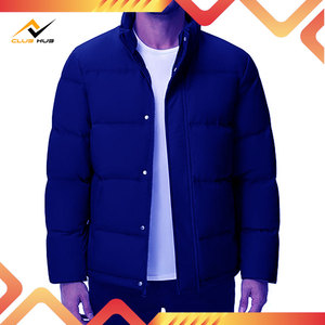 Manteau d'hiver pour hommes résistant à l'eau zippé chaud doudoune coupe-vent isolé vêtements d'extérieur toile support solide temps froid Double - Product Image 4