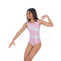 Baju Senam Spandex/Nylon Elastis Tinggi untuk Latihan Intensif Anak Perempuan Desain Berkilau Bernapas Ringan Slim Fit