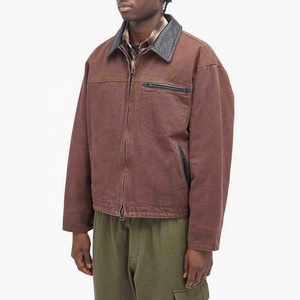 Veste de travail personnalisée en toile de canard épaisse pour homme, style charpentier, camionneur, Detroit, bomber, veste de travail personnalisée - Product Image 3