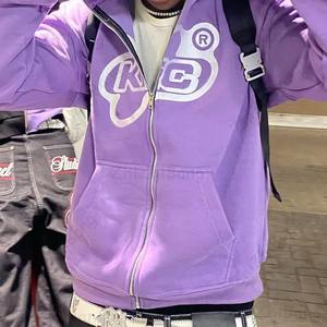 Imprimer Puff Imprimer Hoodies Zipper Hip Hop Sweat À Capuche Streetwear Survêtement Lâche Fit Zip Up Hoodies Automne Surdimensionné - Product Image 5