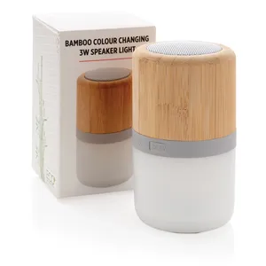 Altoparlante in Bambù Sostenibile da 3W con Luce, Gadget Ecologico per Regali Promozionali e Aziendali - Product Image 3
