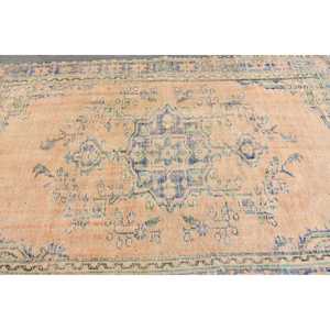 Alfombra Vintage Grande de 5.3x8.4 pies, Alfombra Turca Azul Ombré - Product Image 5