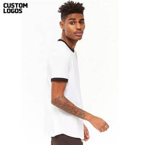 Transpirable Hombres Classic Logo Ringer Camiseta Unisex Ringspun Algodón/Poliéster Fino Jersey Ringer Camiseta - Product Image 6