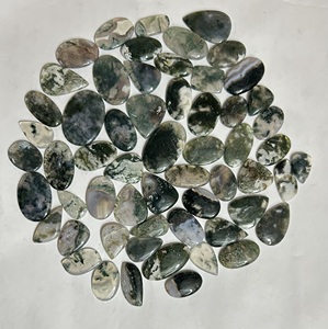 หินโมราโมเสคทรงหลังเบี้ยมอสธรรมชาติเกรด AAA อัญมณีทรงหลวมปรับขนาดได้ตามต้องการ - Product Image 1