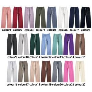 Pantalons de survêtement en molleton lourd sur mesure, jambes larges, streetwear, joggers, coupe décontractée, pantalons de détente vierges, marque privée - Product Image 3