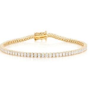 Wholesale High Quality Gold Plated <b>Charm</b> Tennis for <b>Bracelet</b> Fashion Jewelry for Women's Weddings and Special Occasions - Product Image 1