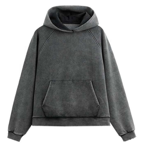 Meilleure vente ACID WASHED Logo personnalisé Sweats à capuche pour hommes coupe ample Service OEM Vêtements décontractés pour l'extérieur Fabricant personnalisé Sweats à capuche pour hommes - Product Image 3