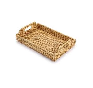 Bandeja para servir comida de diseño moderno de gran tamaño vintage, bandeja de postre de yute de ratán con forma personalizada de Indian Metal World - Product Image 1