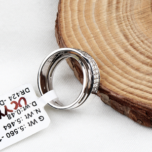 Anillo de mujer de oro blanco de 14K de moda al por mayor, joyería hecha a mano con diamantes de corte brillante Natural para bodas, fiestas, certificado GIA - Product Image 4