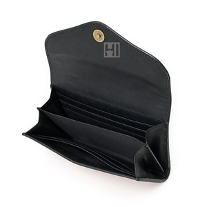 Portefeuille trifold en cuir de vachette de luxe avec blocage RFID, motif floral vintage, fermeture éclair - Product Image 6