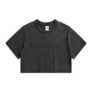 Crop top unisexe d'été surdimensionné imprimé en coton et fibre de bambou, couleur unie, respirant, écologique, séchage rapide, jersey doux et décontracté - Product Image 5