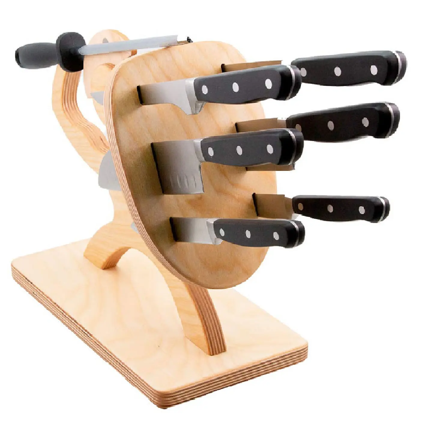 Wood Knives Stand Restaurant Knives Holder Knife Block For Safe Storage Tabletop Kitchen Utensil And Accessories