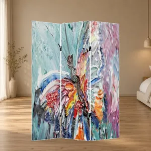Pintura al Óleo de Mariposa, Lienzo de Doble Cara, Pantalla Plegable - Product Image 2